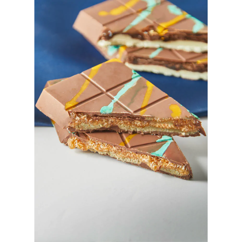 Bousheyeh Kunafa Bars - Pistachio Cream with Kunafa Filled in Milk Chocolate