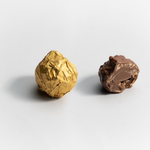 Bousheyeh Whole Hazelnut and Gianduja Cream in Milk Chocolate (ferrero)
