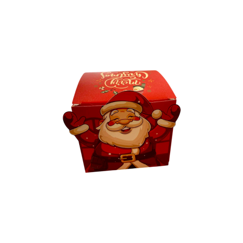 علبة بتصميم سانتا لهدايا الكريسماس.