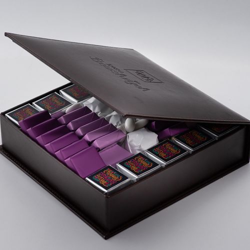 Black Premium Leather Chocolate Box for Mothers Day