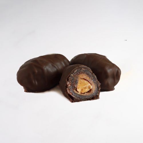 Madjool Dates stuffed with nuts covered in dark chocolate